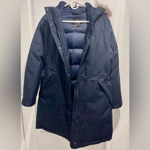The North Face large navy parka